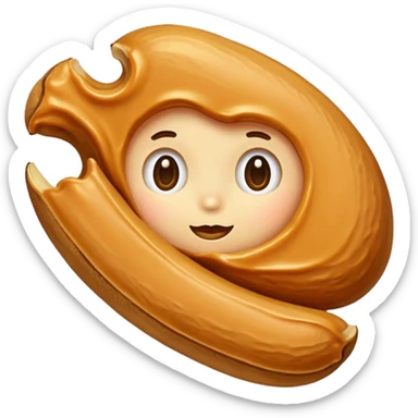 Peanut in caramel sticker