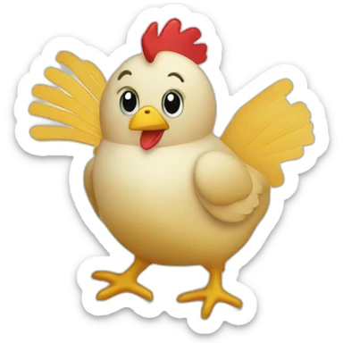 Planning calendar month with chicken sticker
