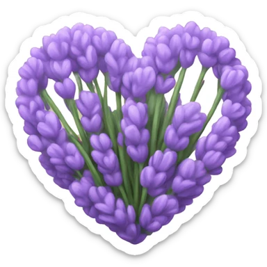 Lavender heart sticker