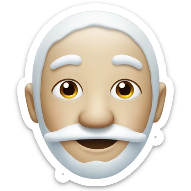 emoji with snow on nose sticker