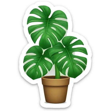 Monstera plant sticker