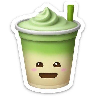 Matcha drink cup  sticker