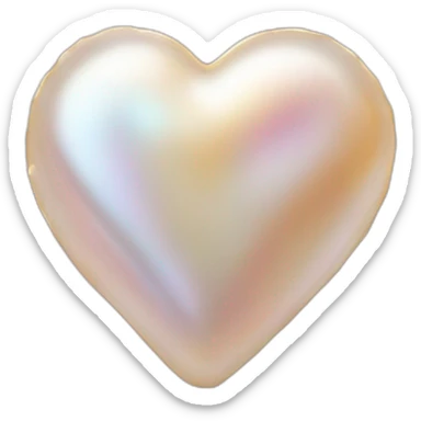 Heart shaped pearl in shell  sticker
