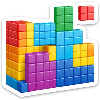 generate an emoji in apple style that represents the concept of "calendar tetris" where your calendar is so busy that finding a meeting slot is like playing tetris.

just use simple shapes/blocks to convey the idea but make it clear that it's a calendar sticker