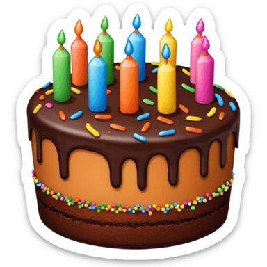 Chocolate cake with sprinkles  sticker