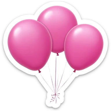 Pink balloons sticker