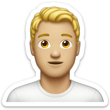 man with white eyes y2k sticker