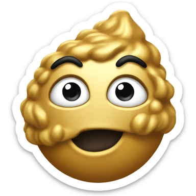 A  Gold poo  sticker