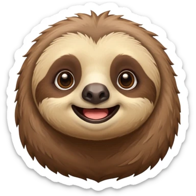 Perezoso que los ojos serán estrellas y este sonriendo  sticker