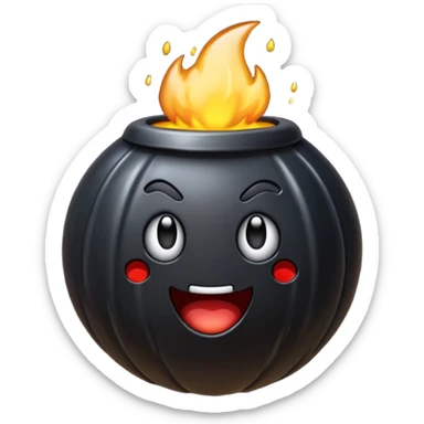 Crie um emoji de uma bomba sticker