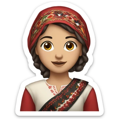 Albanian girl sticker