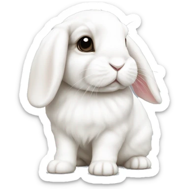 white holland lop bunny  sticker