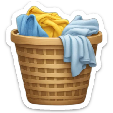 overflowing laundry basket sticker
