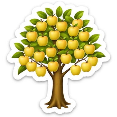tree with yellow apples sticker