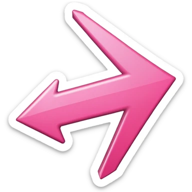 Une flèche rose vers la droite  sticker