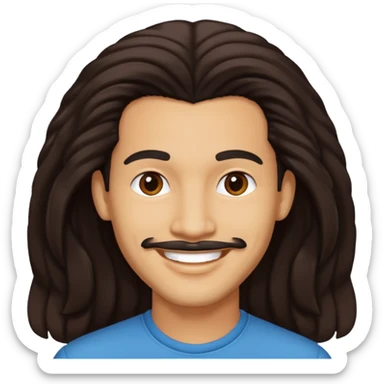 Bobby DeBarge (1956-1995) with long dark brown hair sticker