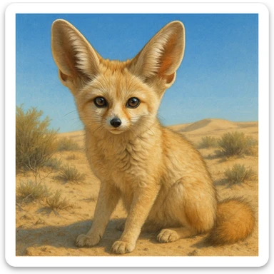 Fennec fox sticker