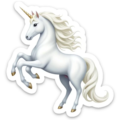 cinematic-beautiful-white-unicorn-emoji,-poised-and-regal,-with-a-slender,-ethereal-form-draped-in-a-pristine-white-color,-a-flowing-mane-and-tail,-and-a-white,-spiraled-horn-that-radiates-pure-light,-simplified-yet-sharp-and-majestic sticker