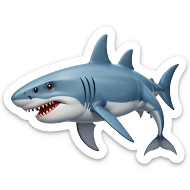 shark with tyrannosaurus rex body sticker