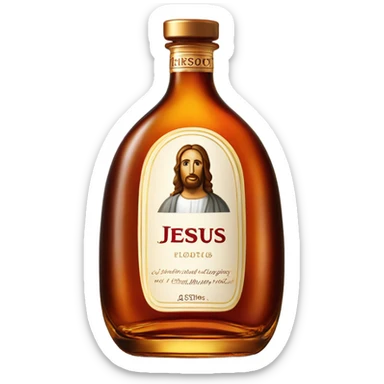 Jesus Hennessy bottle  sticker