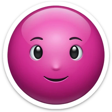 magenta color sphere. Negative : Emoji. sticker