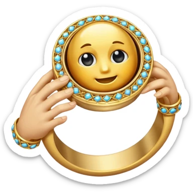 🥵+🤚+💍 sticker