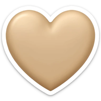 Beige heart sticker