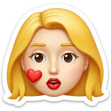 Kiss face emoji sticker