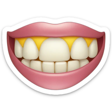 Smile emoji with gap teeth sticker