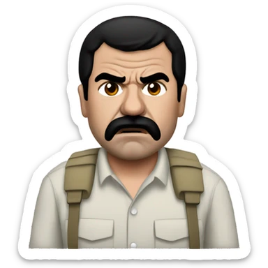 el chapo angry sticker