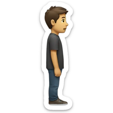 standing in queue sticker