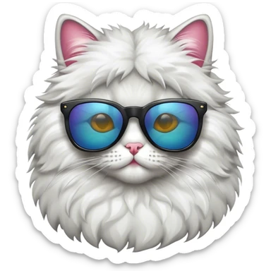 Cat with sunglasses sticker