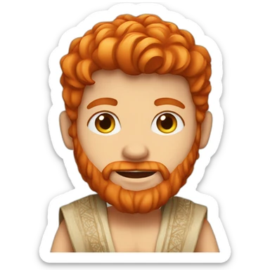 Red head ginger guy in arabic desert clothing sticker