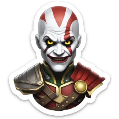 kratos mashup joker sticker