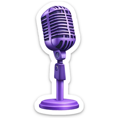 Light purple gaming microphone sticker