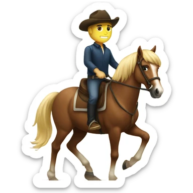 My boyfriend ryan riding a horse  sticker