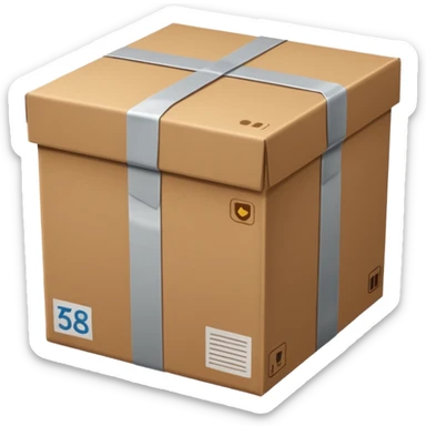 parcel box in postal service  sticker