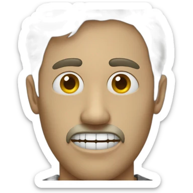 A man wearing a scary mask  sticker