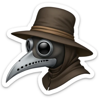 plague doctor mask no hat sticker