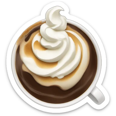 Coffee with whipped cream sticker