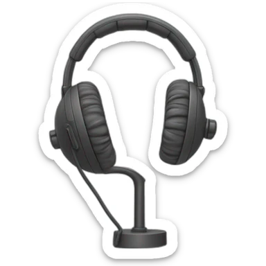 Microfono con auricular sticker