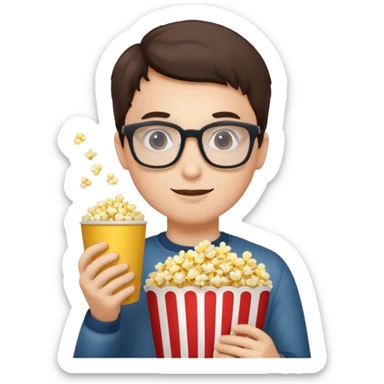 person watching a movie sticker