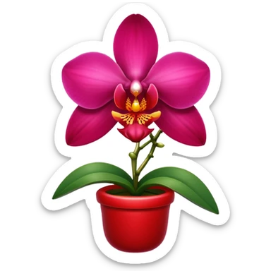 Orchidée rouge  sticker