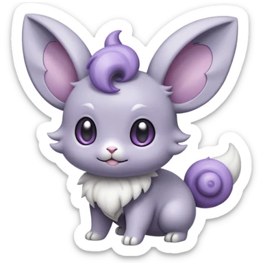 Minccino-Espurr-Cinccino-creature-hybrid sticker