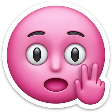 me haces un emoji de alerta en rosa tipo 3d ? te paso el código de color FDD2EF sticker