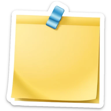 empty sticky note, no face or marks sticker