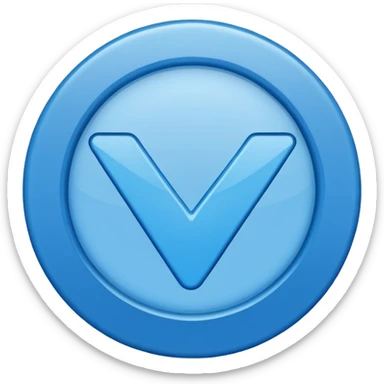 Una raya como ✔️ así pero azul y un círculo  así pero el ✔️ sea más grande sticker