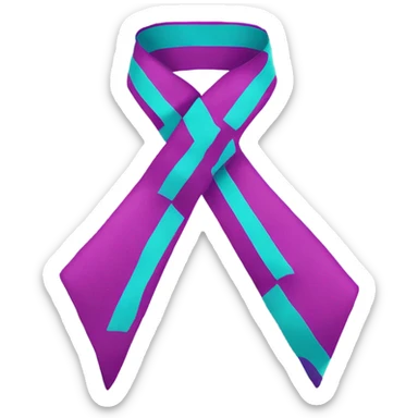 Thyroid cancer ribbon sticker