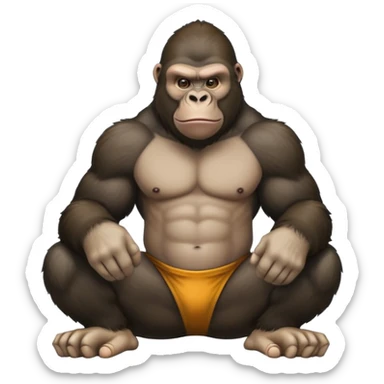 Gorilla with no legs sticker