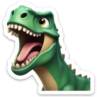 Dinosaur head banging  sticker